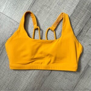 STORI Vibrant Yellow Activewear Sports Bra Strappy Back  Top Size 6